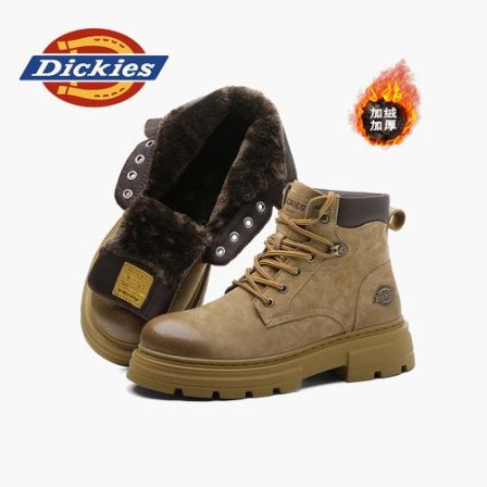 Dickies男鞋2025新款马丁靴男冬季男士工装男靴冬真皮防滑靴子