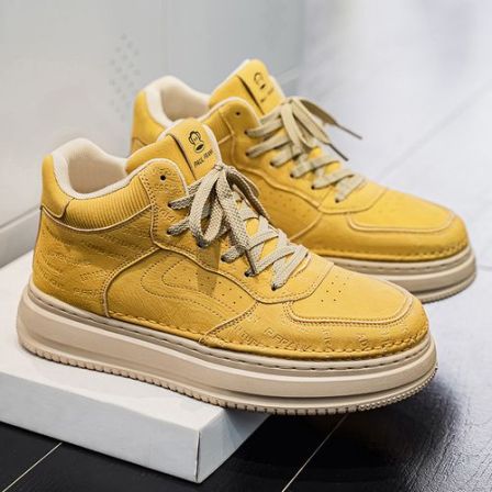 大嘴猴男鞋2025新款秋季百搭休闲鞋男士运动时尚高帮板鞋潮流鞋子