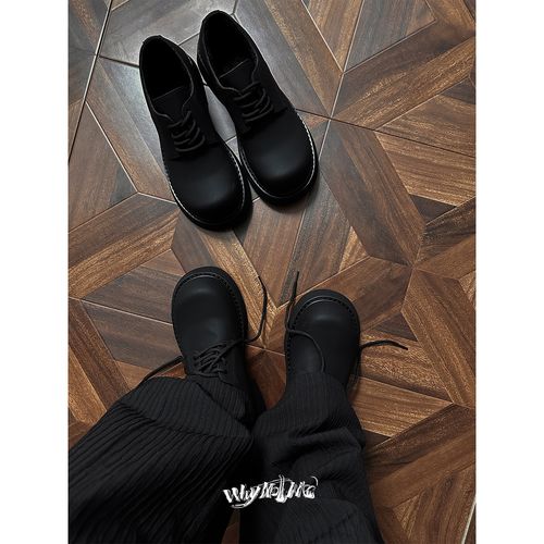 序77秋冬新款cleanfit德比鞋男巴黎米奇大头休闲皮鞋厚底增高哑光主图