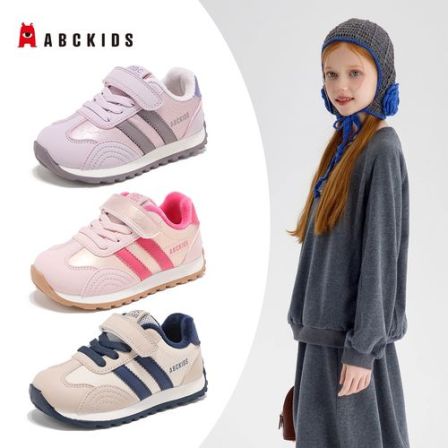 Abckids冬季加绒时尚防滑保暖男女童休闲德训鞋运动SY553603882AX