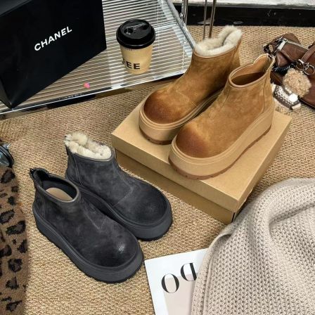 小小苏8cm丨增高冬季休闲风时尚雪地靴棉鞋靴子平底时尚EDX55976