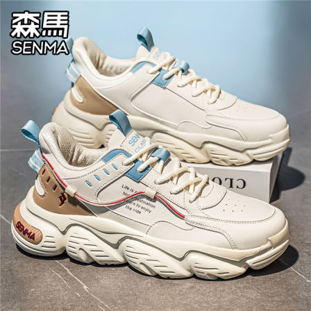 森马男鞋2025新款冬季潮流百搭青少年防滑耐磨厚底增高运动老爹鞋