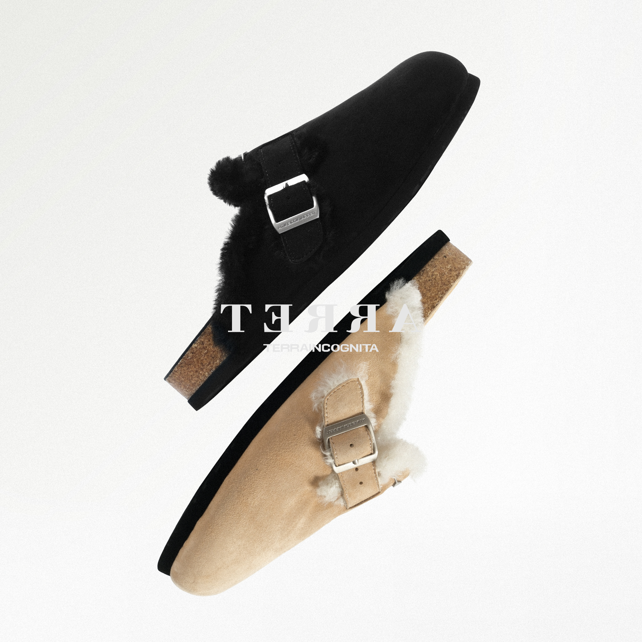 丝光羊猄羊毛内里保暖勃肯包头半拖皮鞋日常通勤TERRAINCOGNITA主图