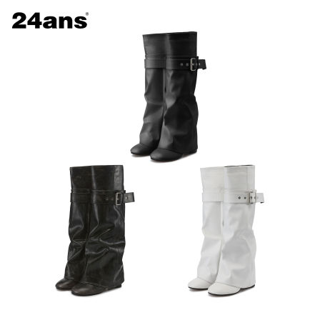 24ans【柳智敏 孙彩瑛同款】可拆卸裤管靴 堆堆变直筒靴子 矮子乐