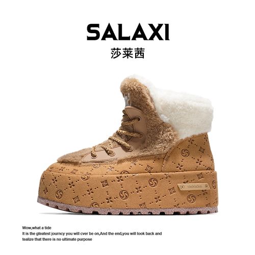 SALAXI/莎莱茜 2025冬季新品高帮保暖套筒舒适时尚男女厚底雪地靴主图