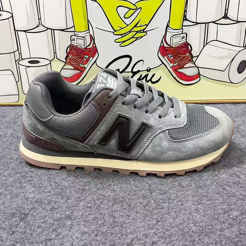 【头层真皮】专属男女同款574休闲鞋百搭复古时尚运动鞋潮鞋主图