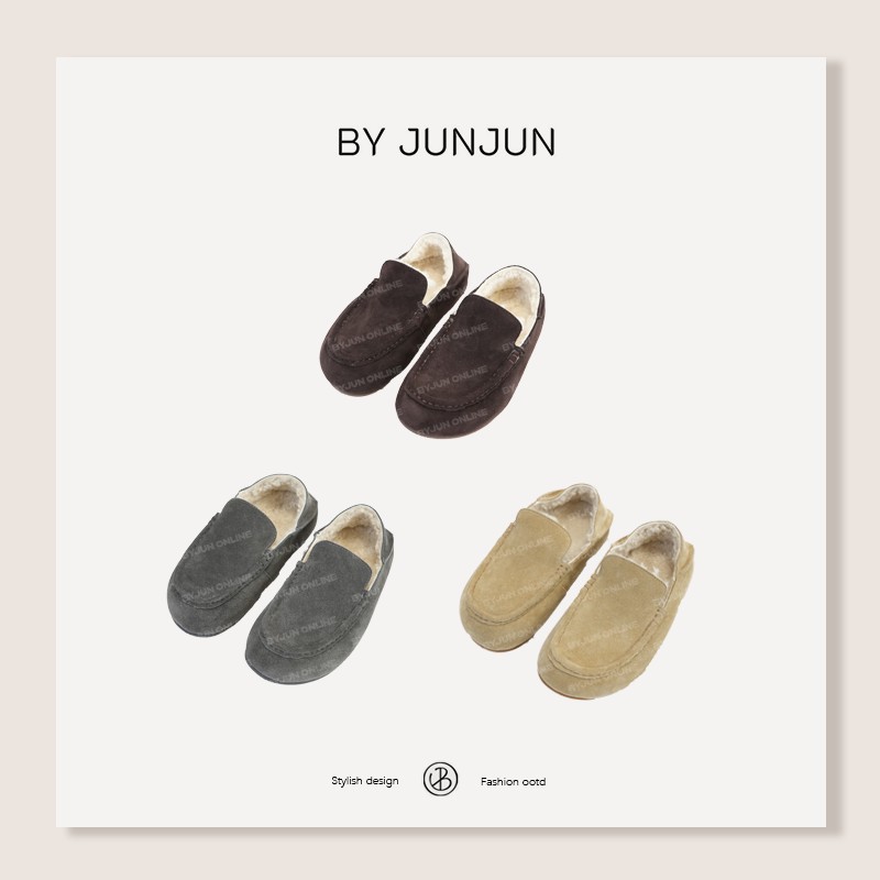 ByJunjun面包鞋 高丝光牛反绒羊毛两穿羊毛鞋休闲鞋主图