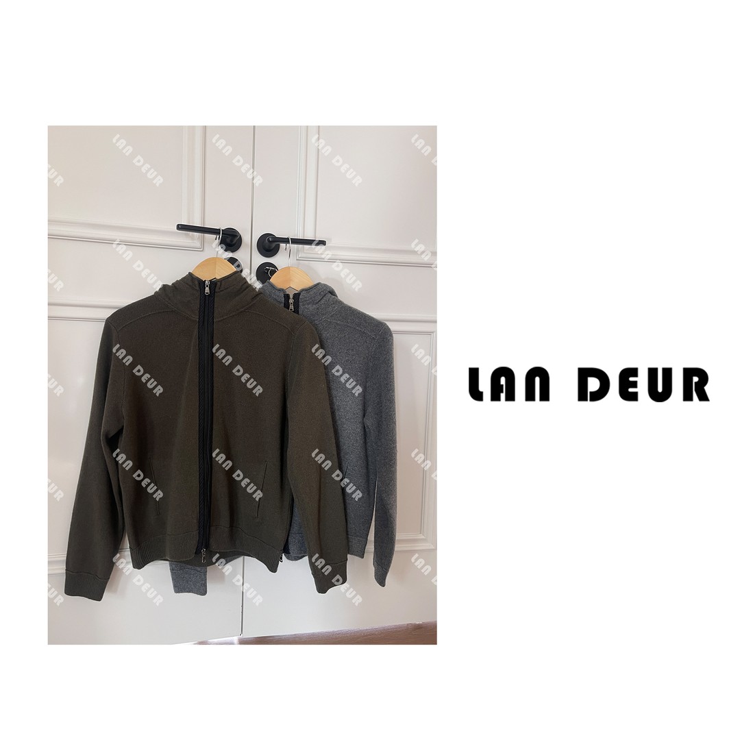 JIUJIU【片刻清风】时尚百搭休闲简约拉链韩版设计感针织衫女主图