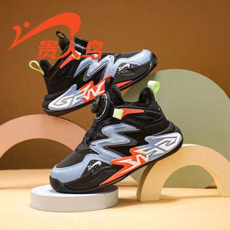 贵人鸟男童鞋加绒棉鞋2025秋冬季新款防滑减震青少年晋江保暖跑鞋