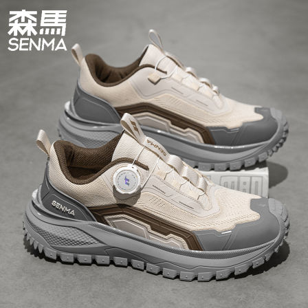 森马男鞋秋冬季户外休闲徒步运动登山鞋男士防滑耐磨旋钮扣老爹鞋