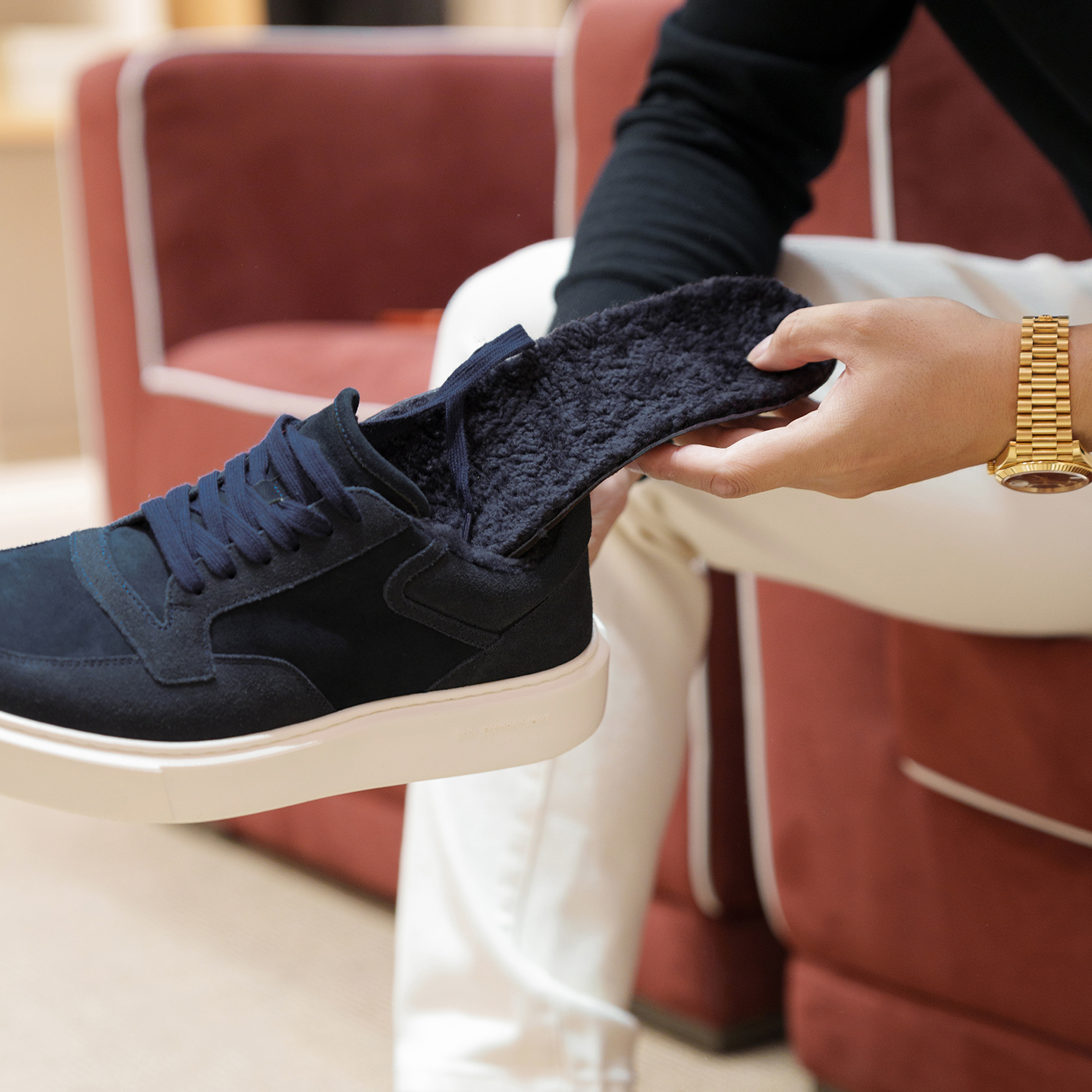 【253606087】暖艺之作 真皮反绒全羊毛棉鞋超轻XL保暖加绒休闲鞋主图