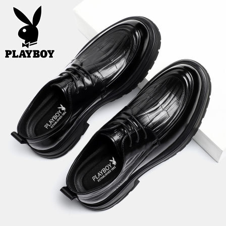 花花公子男鞋秋季新款真皮商务休闲英伦风复古高端定制休闲皮鞋潮