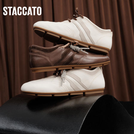 【李佳琦直播间双11收官之夜】思加图小琴键复古德训鞋阿甘休闲鞋