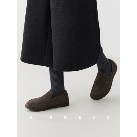 K姐 极简老钱风毛毛乐福鞋 优雅气质加厚加密的羊羔卷毛保暖