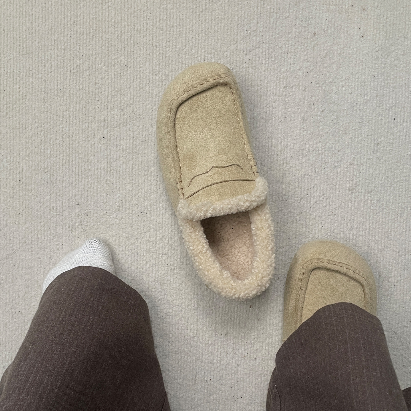 冬季加绒加厚雪地靴男士大码棉鞋全包勃肯鞋复古老钱风休闲乐福鞋主图