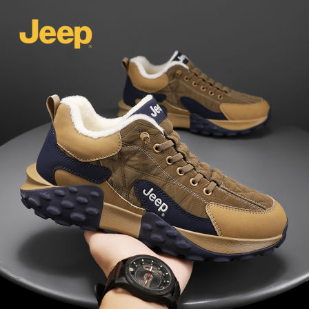 jeep吉普男鞋加绒加厚保暖男士棉鞋2025年新款冬季运动休闲雪地靴