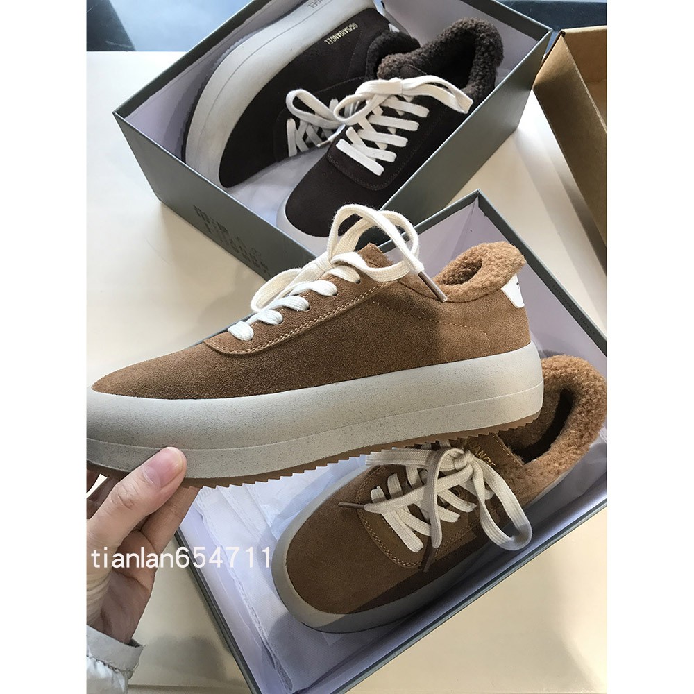 时髦人的加绒小黄靴~复古高端色系牛皮拼接主图