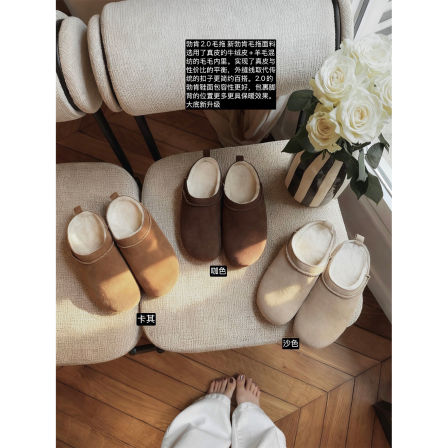 十三忻 勃肯鞋2.0 重磅牛绒皮+羊毛混纺毛毛内里 温暖升级可外穿