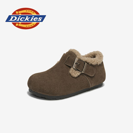 Dickies儿童棉鞋2025秋冬新款男童加绒保暖勃肯鞋女童休闲雪地靴