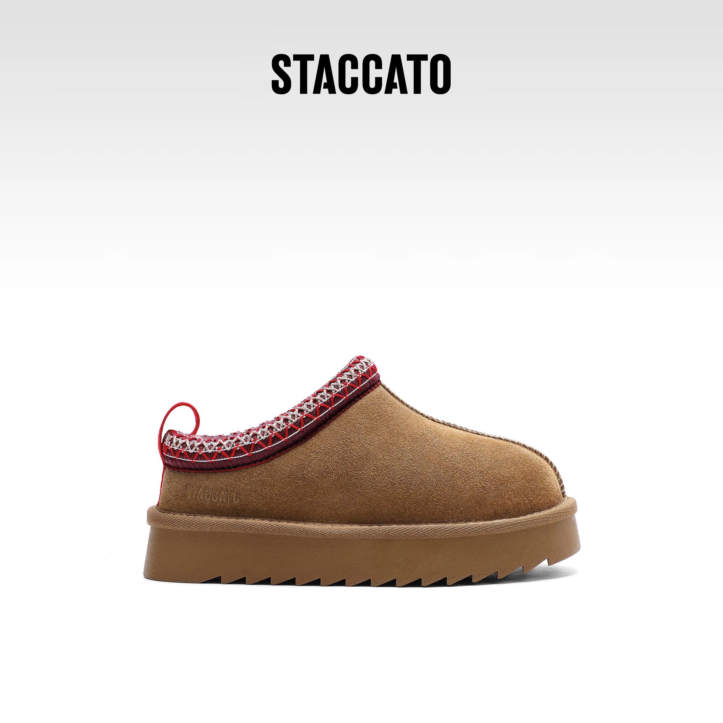 思加图2025新款冬季女童雪地靴加绒加厚保暖棉鞋儿童防滑包头拖鞋主图