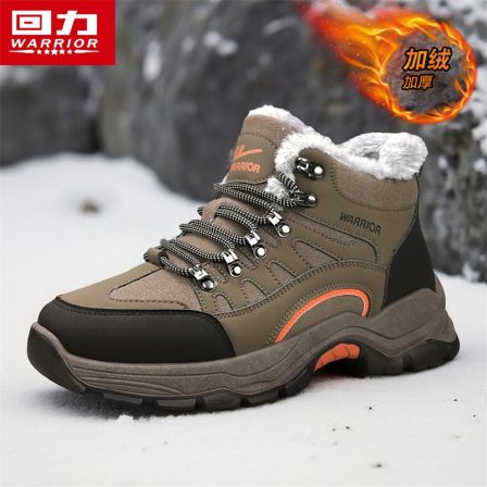 回力雪地靴男款冬季加绒保暖棉鞋户外登山防水防滑劳保工装马丁靴