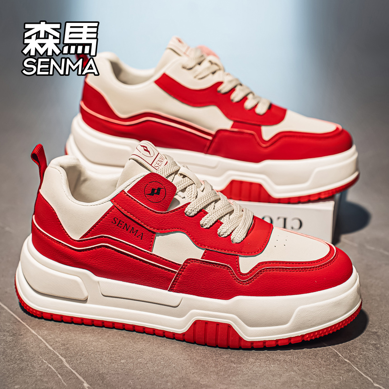 森马男鞋2025新款冬季厚底增高休闲板鞋青少年韩版百搭轻便运动鞋主图