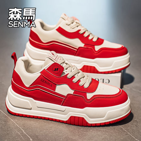 森马男鞋2025新款冬季厚底增高休闲板鞋青少年韩版百搭轻便运动鞋