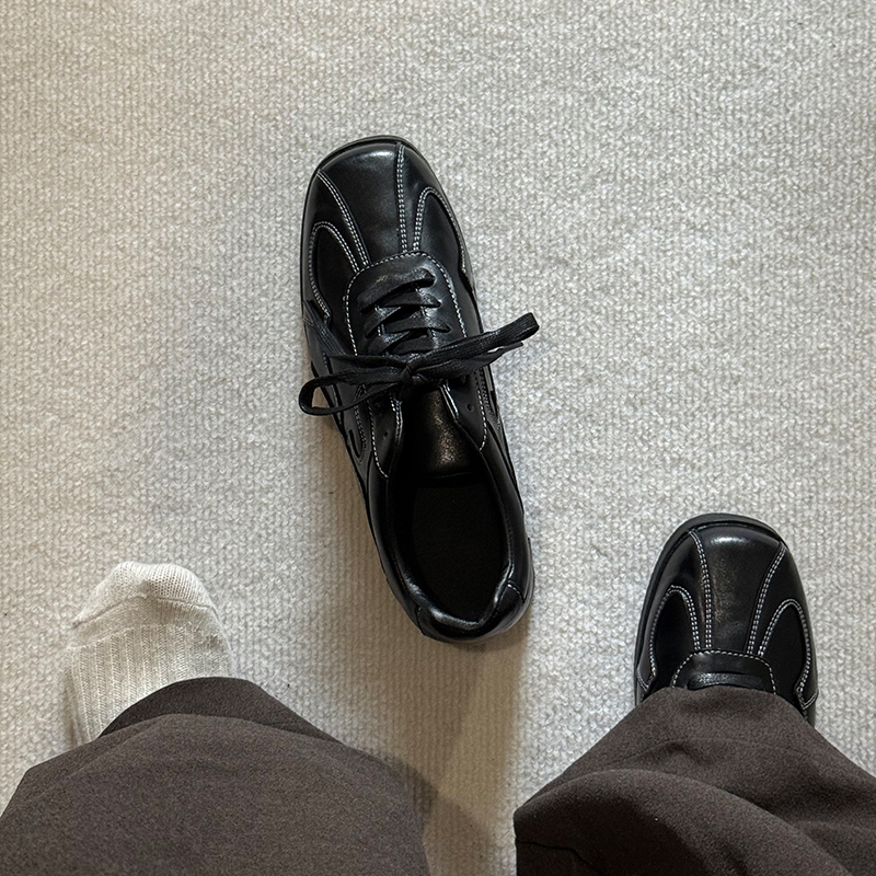 cleanfit风德比鞋高级黑色训练鞋2025新款百搭休闲极简复古鞋子潮主图