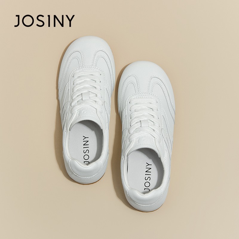 JOSINY/卓诗尼软底2025新款（长期主义小白鞋）闲鞋百搭轻便德训鞋主图