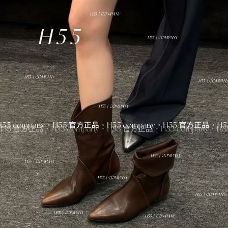 【鹭青一专属】H55布达佩斯气质尖头短靴时尚潮流时装靴百搭70-3052