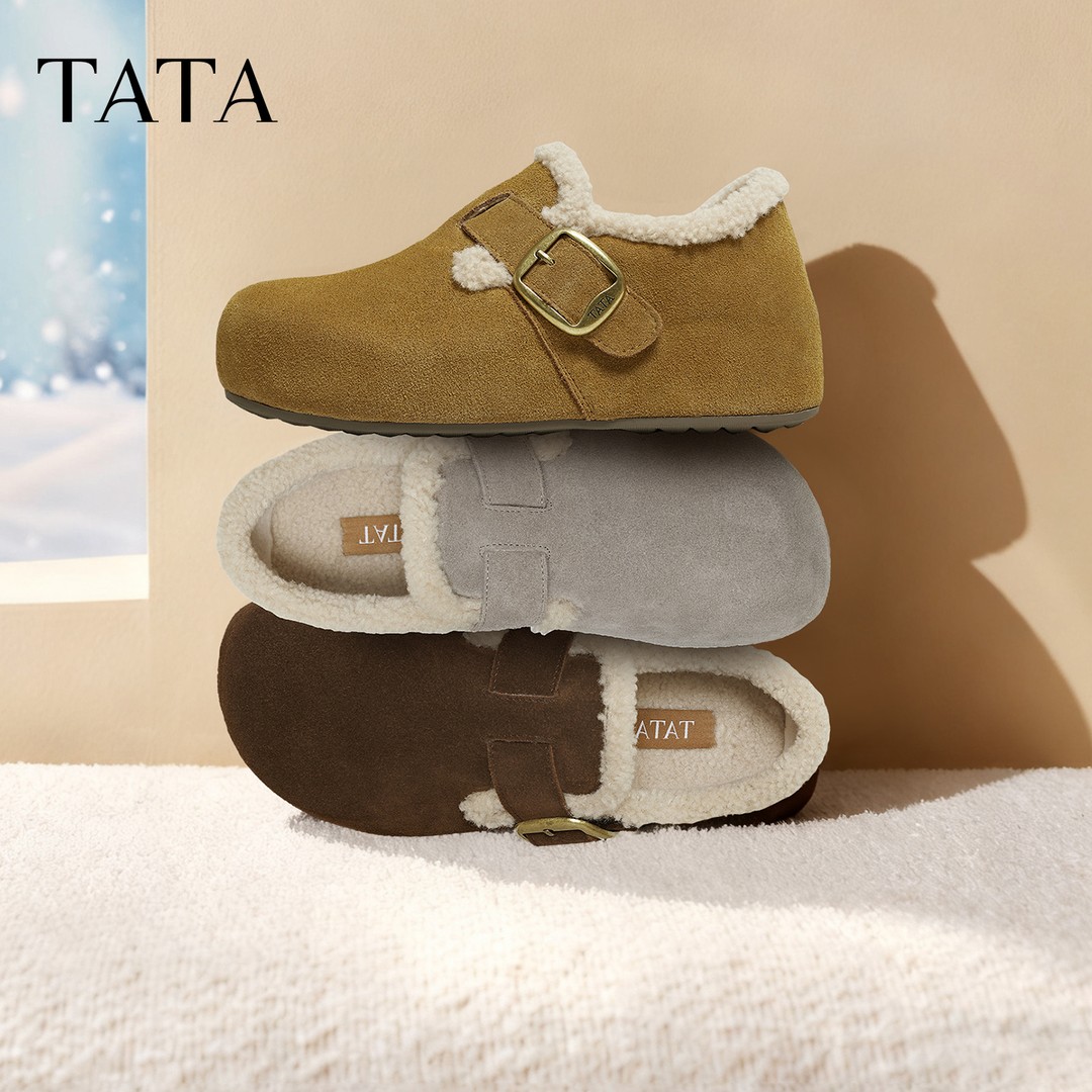 【TATA/他她】复古厚底加绒勃肯鞋4XN01CM5/4XN03DM5主图