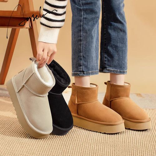 【奥古狮登】雪地靴女冬加绒加厚增高4.5CM 多色可选 924090AA主图