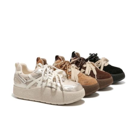 2025冬季新款增高加绒加厚时尚休闲德训鞋女S0K