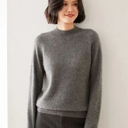 100%纯山羊绒圆+半高+高翻“软黄金” 软糯暖 加厚高克重狠舒服软糯