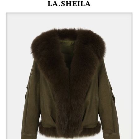 LA.Sheila“黑夜之光”狐狸毛领90鹅绒皮草254-PC/1112-8566