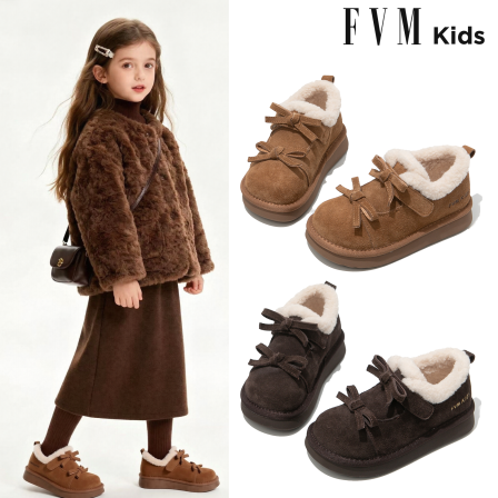 女童鞋子儿童二棉鞋2025新款冬季保暖雪地靴女宝加绒大棉勃肯冬鞋