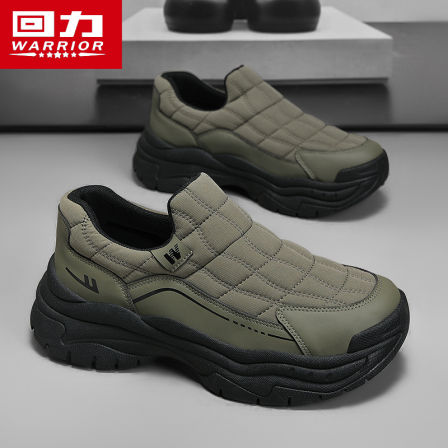 回力男鞋秋季复古休闲鞋男士户外一脚蹬轻便厚底耐磨防滑老爹鞋潮
