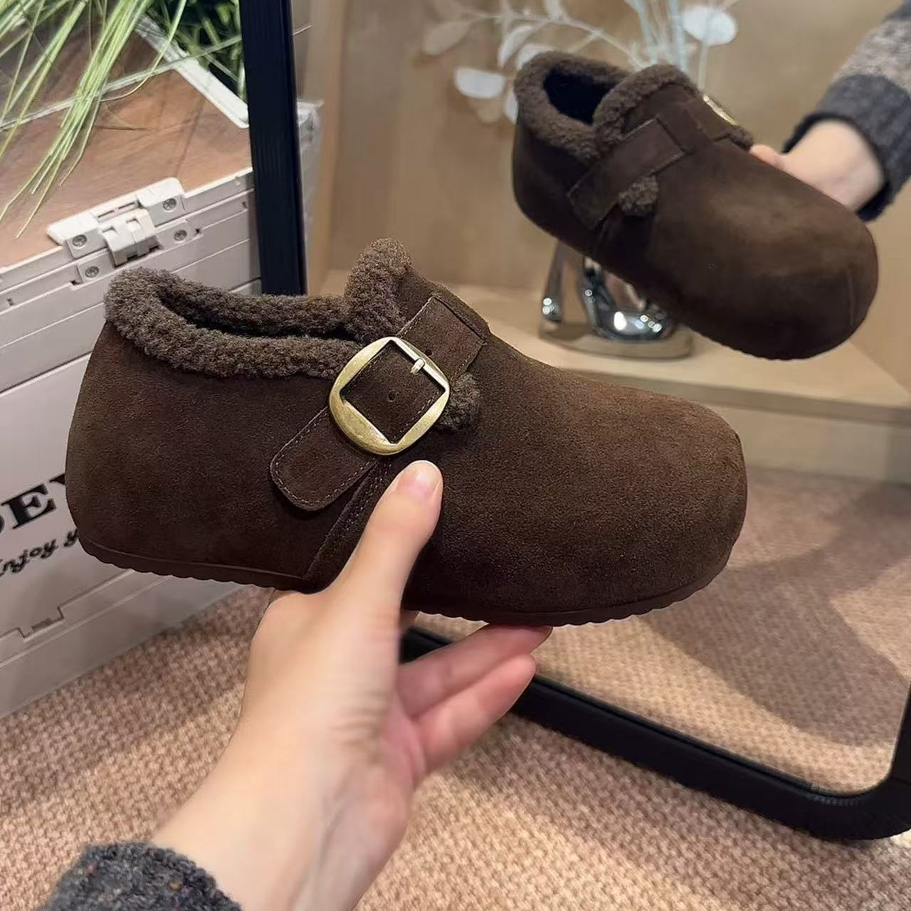 【支持退换】2025冬季新款全包加绒勃肯鞋2388 11.10主图