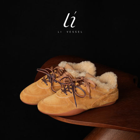 【猫猫家】加绒保暖内增高德训鞋女2025冬季新款棉鞋休闲毛毛鞋