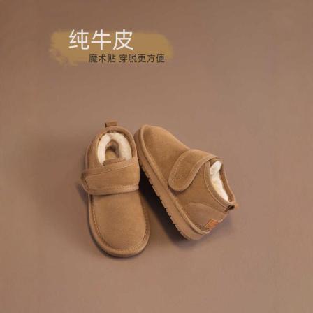 法国BADNUT儿童雪地靴加绒加厚男童棉鞋防水女童靴子秋冬宝宝