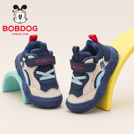 巴布豆童鞋儿童学步鞋冬季男宝加绒机能鞋2025新款男童保暖二棉鞋