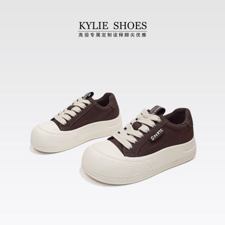 厚底3.5cm~真皮面包鞋系带增高休闲板鞋，超轻超软/半码拍小11.27