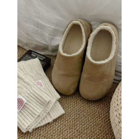 小土豆勃肯鞋 韩国东大门代购25冬季新款 毛茸茸防滑加棉保暖棉鞋