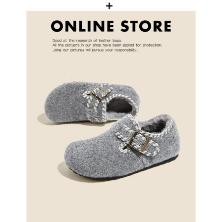 增高版！全包加绒勃肯鞋女2025冬季新款灰色保暖毛毛东北雪地棉鞋