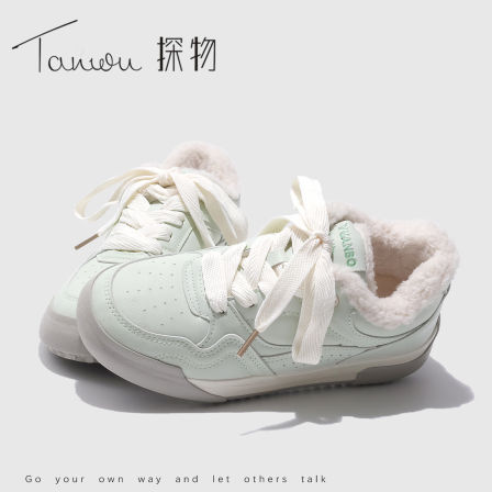 探物原创潮牌女生冬季二棉鞋2025新款小众面包鞋加绒保暖舒适休闲