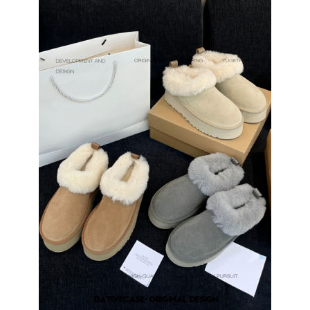 真皮羊毛～2025新款冬季雪地靴女厚底增高加绒防寒靴舒适保暖棉靴