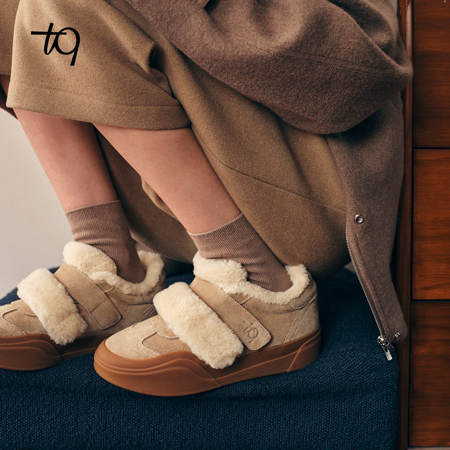 Talitaqoom2025冬季新款复古绒面加绒保暖厚底秋冬舒适毛毛休闲鞋主图