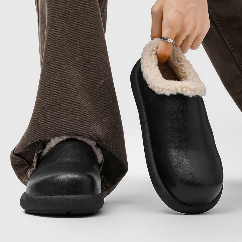 黑色防水冬季新款小土豆勃肯鞋男包头博肯棉鞋户外保暖大码雪地靴主图