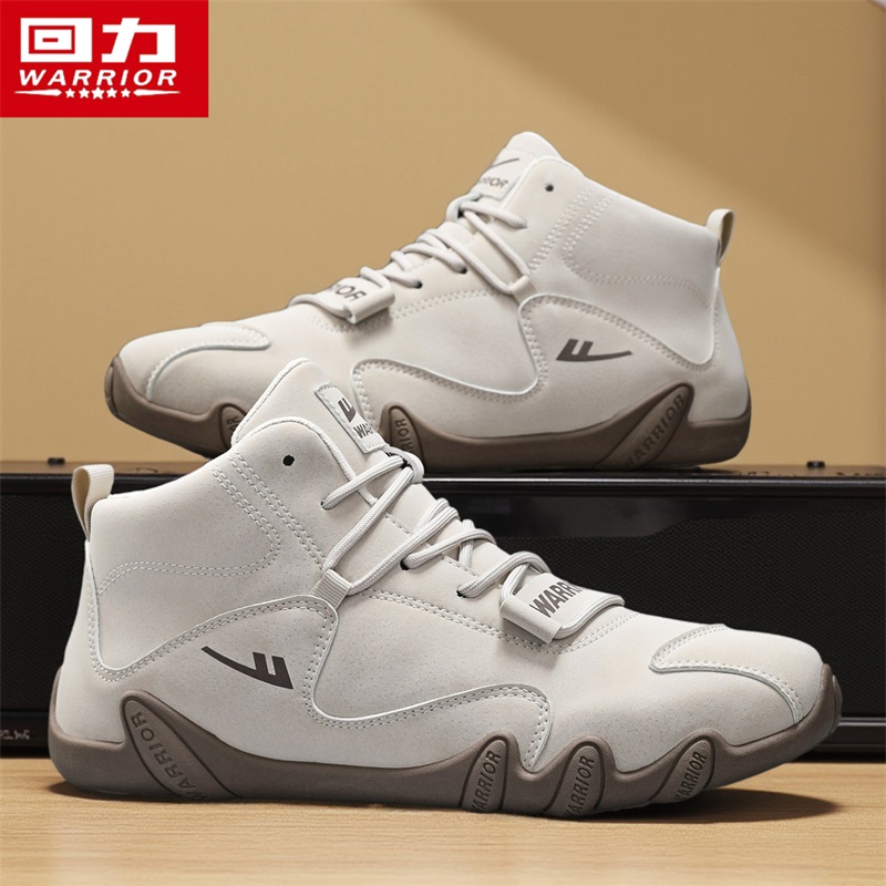 回力正品男鞋秋冬新款高帮皮鞋男士运动休闲软底轻便开车工作潮鞋主图