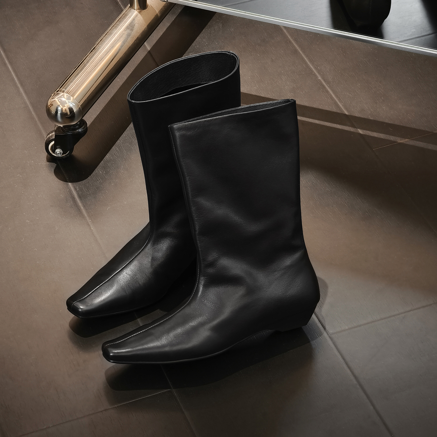 美洋MEIYANG 慕尼黑短靴  牛皮革|简约百搭方头一脚蹬切尔西靴主图